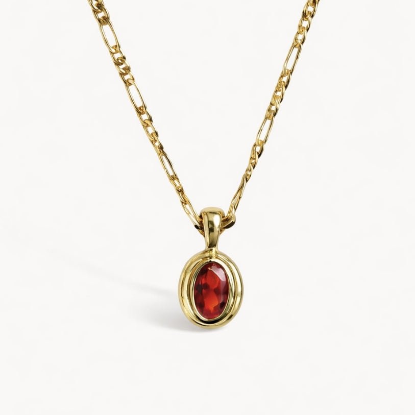 THE BIANCA PENDANT - Decollective -  - GOLD FILLED FIGARO CHAIN - 