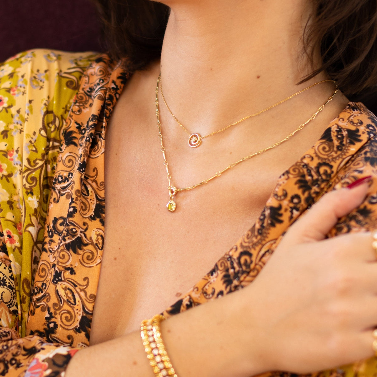 THE EMBER CHARM - Decollective -  - Gold-filled Lariate-